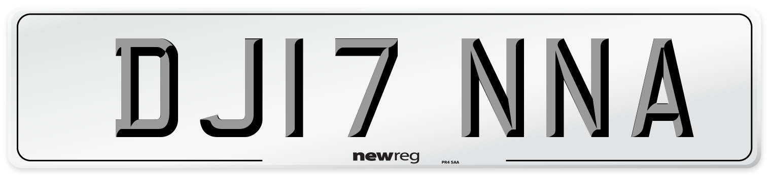 DJ17 NNA Number Plate from New Reg